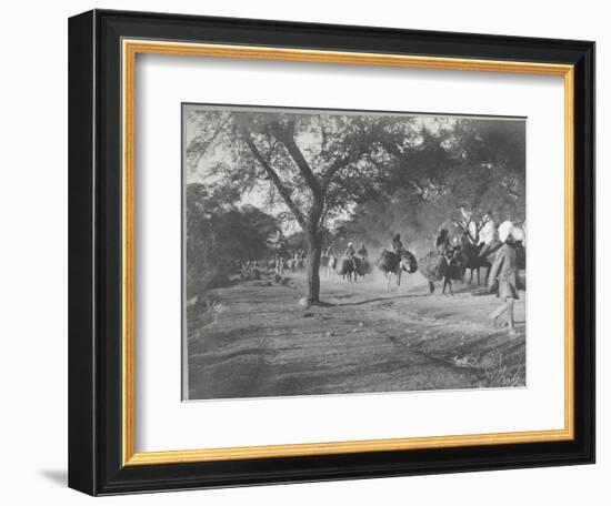 Along the Grand Trunk Road into Delhi, December 1912-English Photographer-Framed Photographic Print