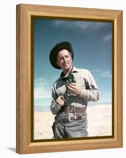 ALONG THE GREAT DIVIDE, 195I directed by RAOUL WALSH with Kirk Douglas (photo)-null-Framed Stretched Canvas