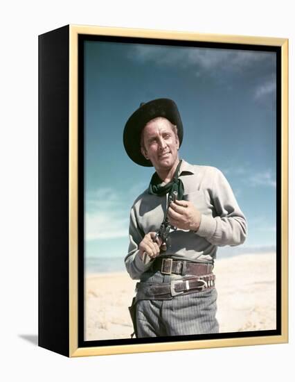 ALONG THE GREAT DIVIDE, 195I directed by RAOUL WALSH with Kirk Douglas (photo)-null-Framed Stretched Canvas