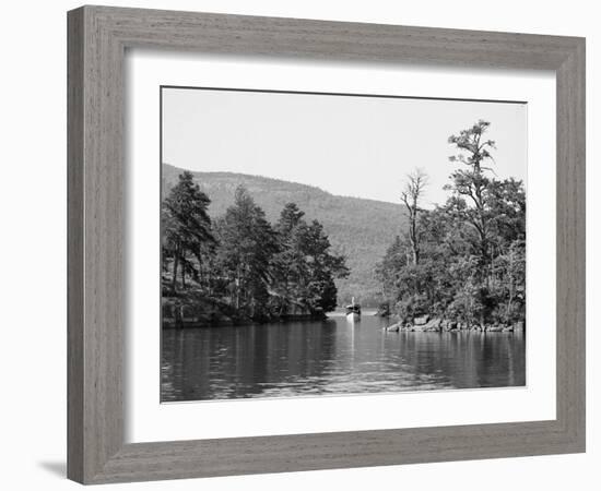 Along the Harbor Islands, Lake George, N.Y., C.1904-null-Framed Photographic Print