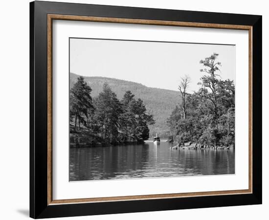 Along the Harbor Islands, Lake George, N.Y., C.1904-null-Framed Photographic Print