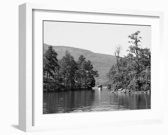 Along the Harbor Islands, Lake George, N.Y., C.1904-null-Framed Photographic Print