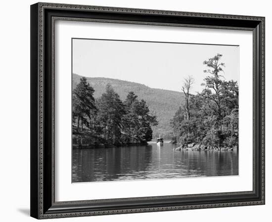 Along the Harbor Islands, Lake George, N.Y., C.1904-null-Framed Photographic Print