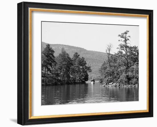 Along the Harbor Islands, Lake George, N.Y., C.1904-null-Framed Photographic Print