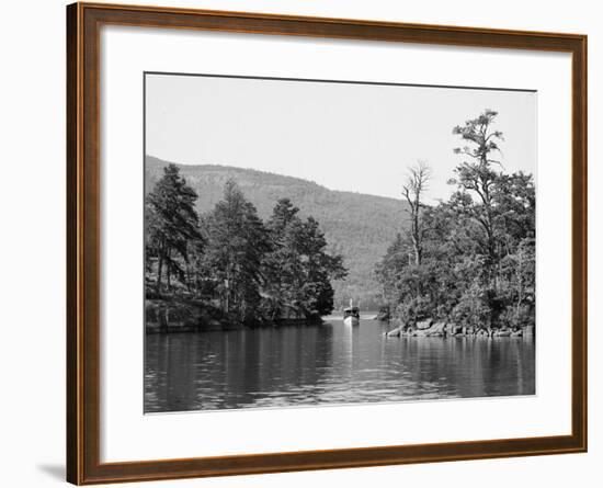 Along the Harbor Islands, Lake George, N.Y., C.1904-null-Framed Photographic Print