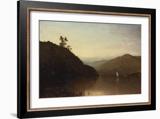 Along the Hudson-John Frederick Kensett-Framed Giclee Print