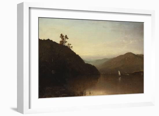 Along the Hudson-John Frederick Kensett-Framed Giclee Print