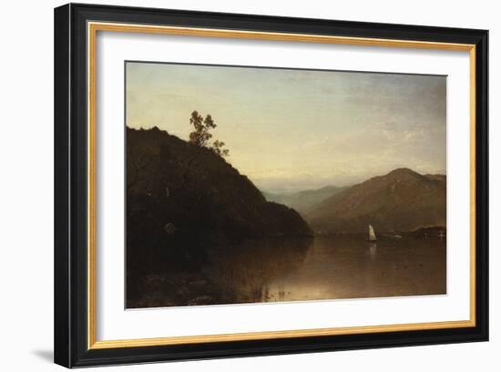 Along the Hudson-John Frederick Kensett-Framed Giclee Print