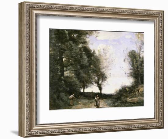 Along the Path-Jean-Baptiste-Camille Corot-Framed Giclee Print