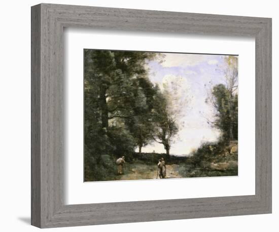 Along the Path-Jean-Baptiste-Camille Corot-Framed Giclee Print