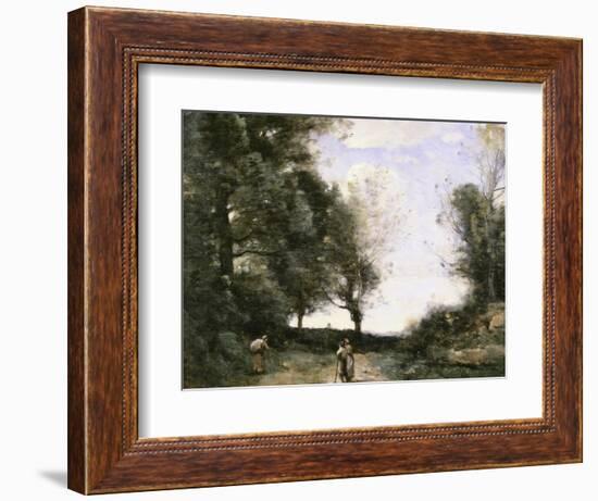 Along the Path-Jean-Baptiste-Camille Corot-Framed Giclee Print