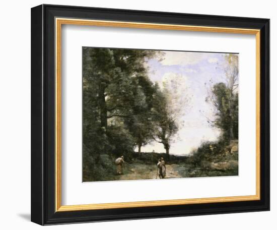 Along the Path-Jean-Baptiste-Camille Corot-Framed Giclee Print