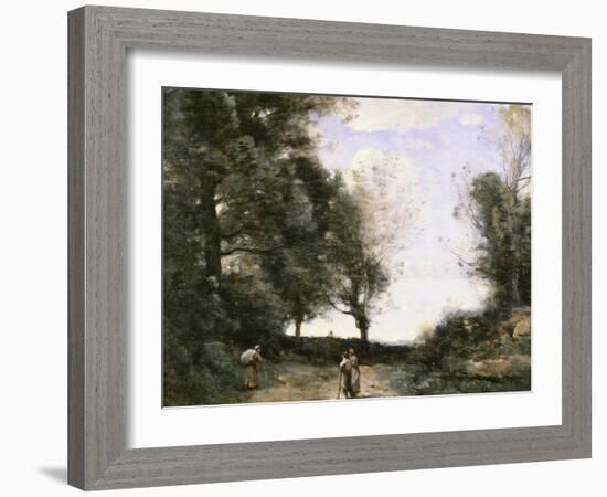 Along the Path-Jean-Baptiste-Camille Corot-Framed Giclee Print