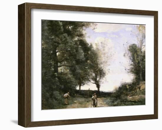 Along the Path-Jean-Baptiste-Camille Corot-Framed Giclee Print