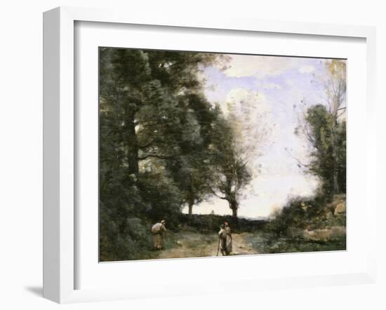 Along the Path-Jean-Baptiste-Camille Corot-Framed Giclee Print