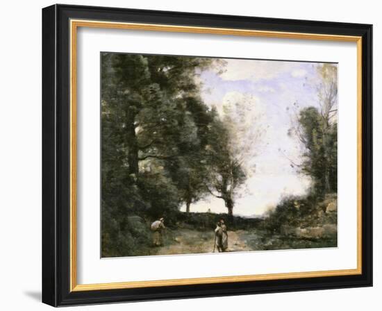 Along the Path-Jean-Baptiste-Camille Corot-Framed Giclee Print