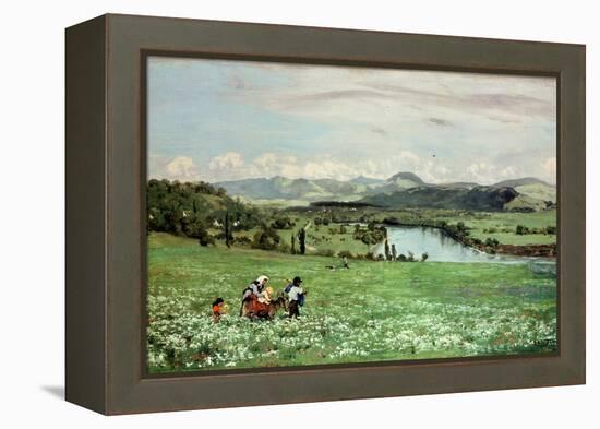 Along the Rhine Near Saeckingen, 1873-Hans Thoma-Framed Premier Image Canvas