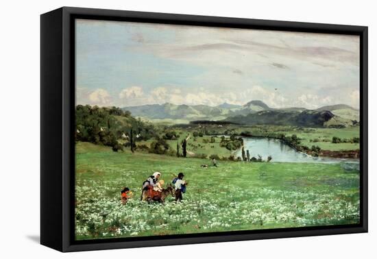 Along the Rhine Near Saeckingen, 1873-Hans Thoma-Framed Premier Image Canvas
