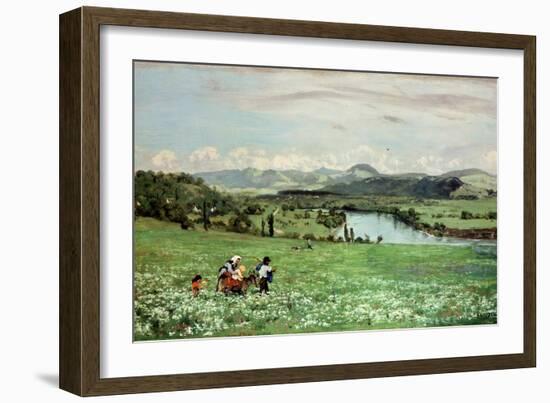 Along the Rhine Near Saeckingen, 1873-Hans Thoma-Framed Giclee Print