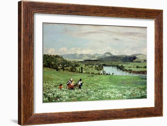 Along the Rhine Near Saeckingen, 1873-Hans Thoma-Framed Giclee Print