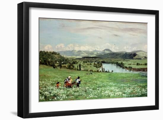 Along the Rhine Near Saeckingen, 1873-Hans Thoma-Framed Giclee Print