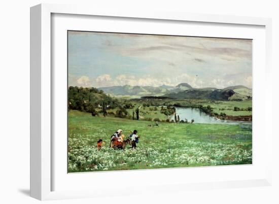 Along the Rhine Near Saeckingen, 1873-Hans Thoma-Framed Giclee Print