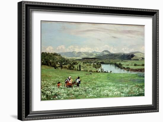 Along the Rhine Near Saeckingen, 1873-Hans Thoma-Framed Giclee Print