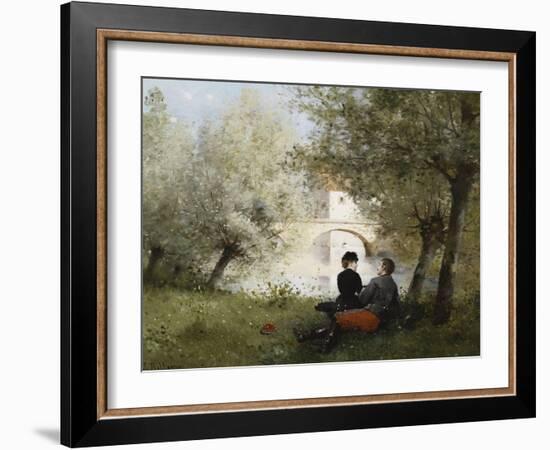 Along the River-Jules Frederic Ballavoine-Framed Giclee Print