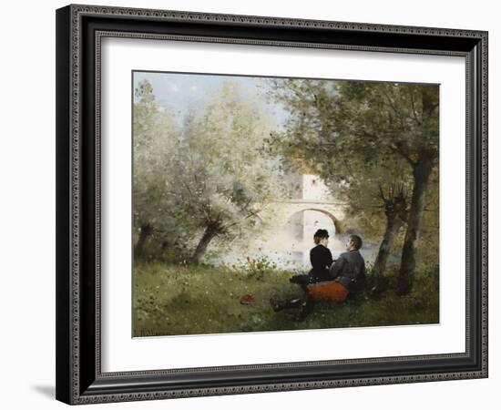 Along the River-Jules Frederic Ballavoine-Framed Giclee Print