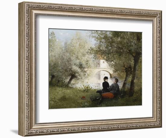 Along the River-Jules Frederic Ballavoine-Framed Giclee Print