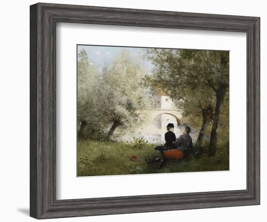 Along the River-Jules Frederic Ballavoine-Framed Giclee Print