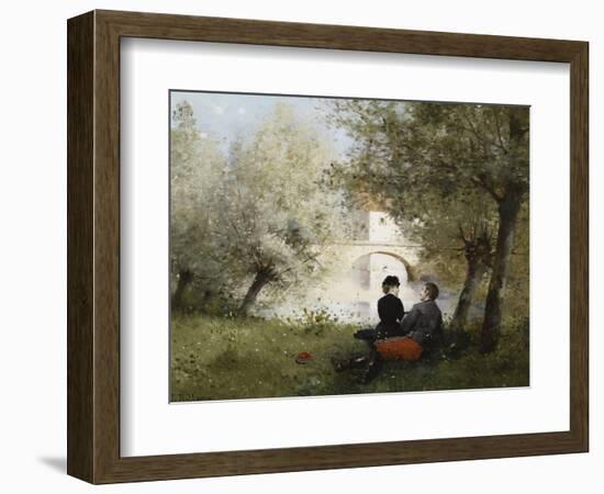 Along the River-Jules Frederic Ballavoine-Framed Giclee Print