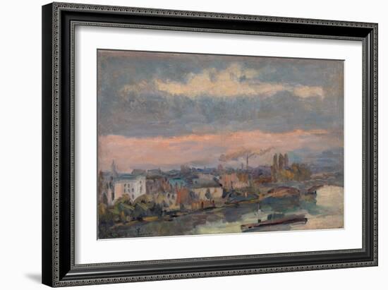 Along the Seine, before 1926 (Oil on Canvas)-Albert-Charles Lebourg-Framed Giclee Print