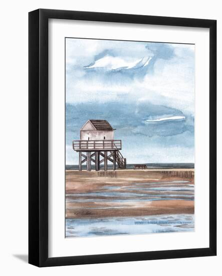 Along the Shoreline II-Melissa Wang-Framed Art Print