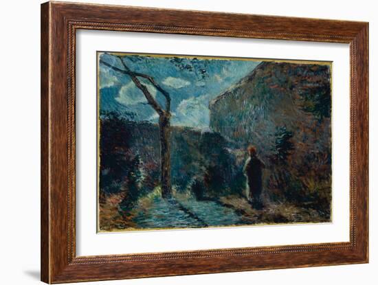 Along the Wall at Nightfall, 1881-Paul Gauguin-Framed Giclee Print