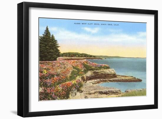 Along West Cliff Drive, Santa Cruz, California-null-Framed Art Print