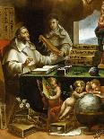 Apparition of Saint Paul to Saint Albert the Great and Saint Thomas Aquinas-Alonso Antonio Villamor-Framed Giclee Print