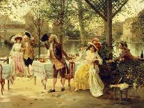 A Cafe by the River-Alonso Perez-Mounted Giclee Print