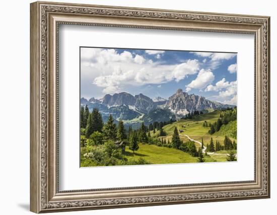 Alp Close Corvara, 'Puezgruppe' (Mountain Range) Behind, the Dolomites, South Tyrol, Italy, Europe-Gerhard Wild-Framed Photographic Print