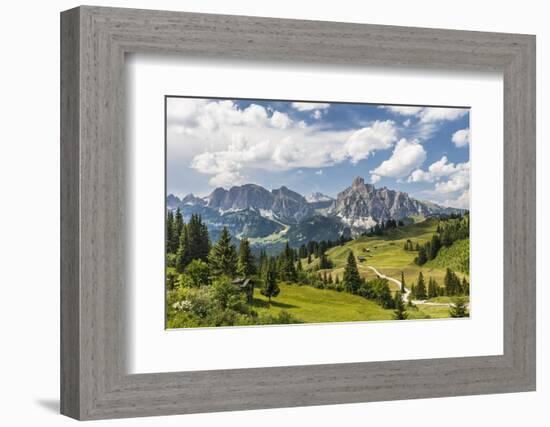 Alp Close Corvara, 'Puezgruppe' (Mountain Range) Behind, the Dolomites, South Tyrol, Italy, Europe-Gerhard Wild-Framed Photographic Print