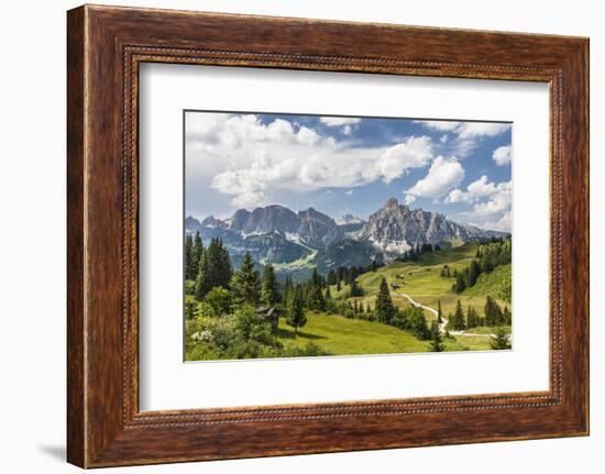 Alp Close Corvara, 'Puezgruppe' (Mountain Range) Behind, the Dolomites, South Tyrol, Italy, Europe-Gerhard Wild-Framed Photographic Print