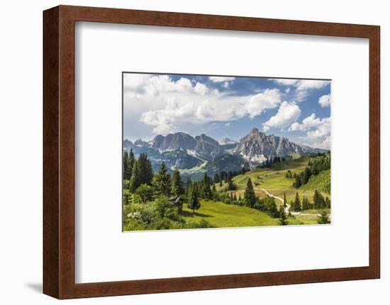 Alp Close Corvara, 'Puezgruppe' (Mountain Range) Behind, the Dolomites, South Tyrol, Italy, Europe-Gerhard Wild-Framed Photographic Print