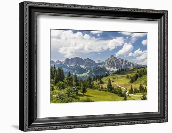 Alp Close Corvara, 'Puezgruppe' (Mountain Range) Behind, the Dolomites, South Tyrol, Italy, Europe-Gerhard Wild-Framed Photographic Print