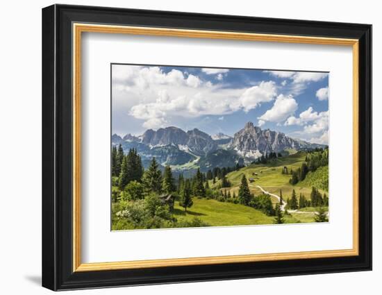 Alp Close Corvara, 'Puezgruppe' (Mountain Range) Behind, the Dolomites, South Tyrol, Italy, Europe-Gerhard Wild-Framed Photographic Print