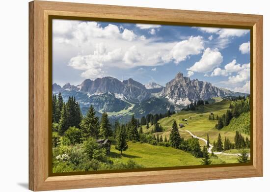 Alp Close Corvara, 'Puezgruppe' (Mountain Range) Behind, the Dolomites, South Tyrol, Italy, Europe-Gerhard Wild-Framed Premier Image Canvas