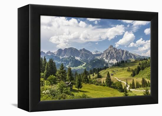 Alp Close Corvara, 'Puezgruppe' (Mountain Range) Behind, the Dolomites, South Tyrol, Italy, Europe-Gerhard Wild-Framed Premier Image Canvas