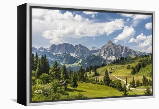 Alp Close Corvara, 'Puezgruppe' (Mountain Range) Behind, the Dolomites, South Tyrol, Italy, Europe-Gerhard Wild-Framed Premier Image Canvas