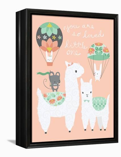 Alpaca Party You are so Loved-Heather Rosas-Framed Stretched Canvas