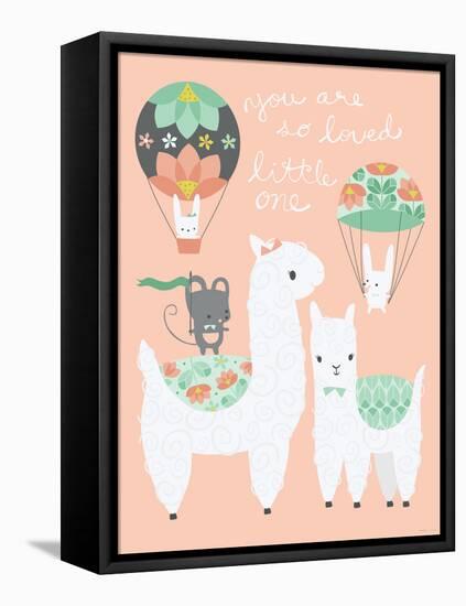 Alpaca Party You are so Loved-Heather Rosas-Framed Stretched Canvas