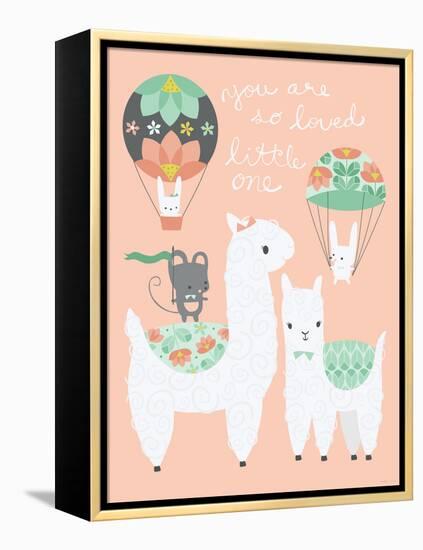 Alpaca Party You are so Loved-Heather Rosas-Framed Stretched Canvas